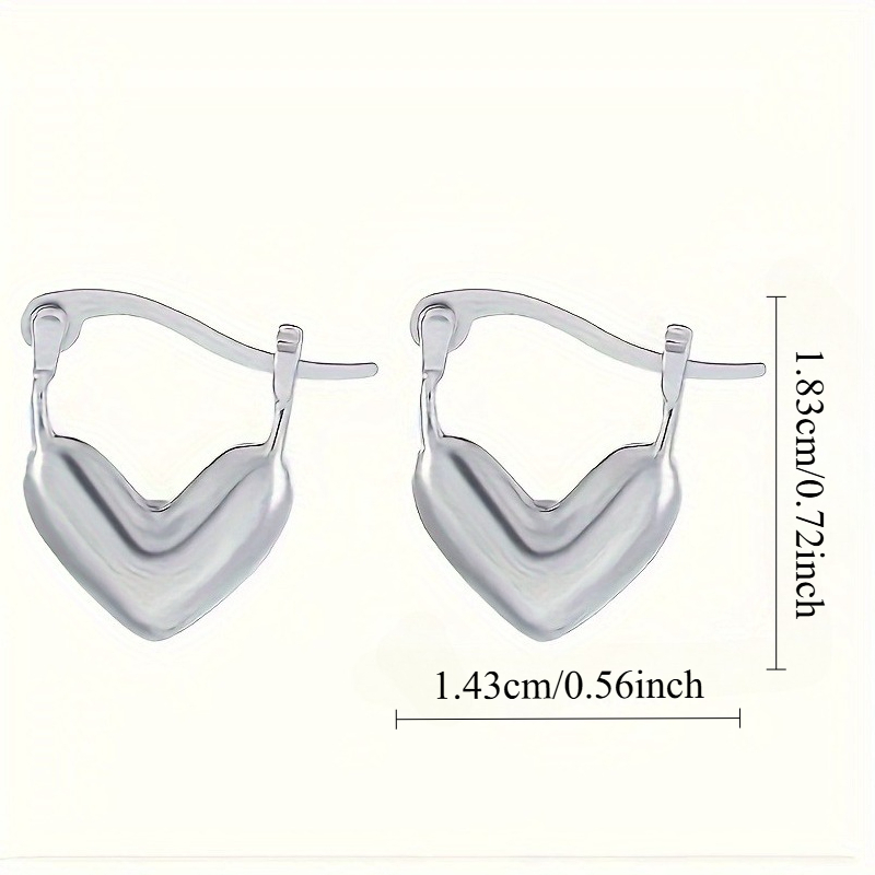 Women's Elegant Heart-Shaped Hoop Earrings, Fashion Statement